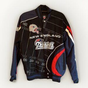 NFL New England Patriots Bomber Jacket Football Patches Mens Small Style